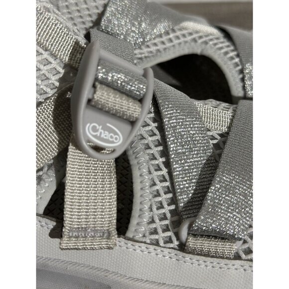 CHACO ODYSSEY Closed Toe Hiking Sport Sandals Women 8 Metallic Silver/Gray Mesh - Picture 7 of 14